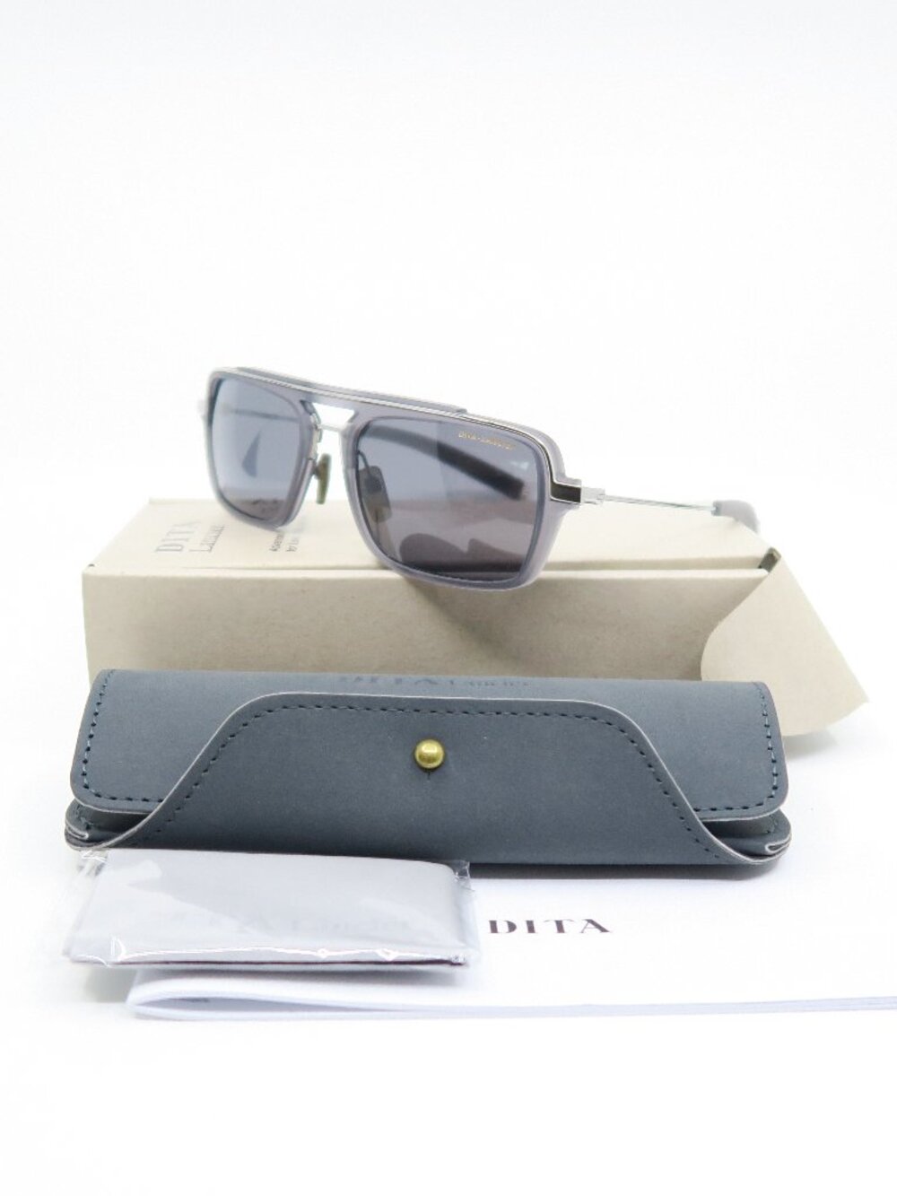 DITA Lancier Ichi DLS404 56-03 Grey & Grey Polarized, New Sunglasses Frames.